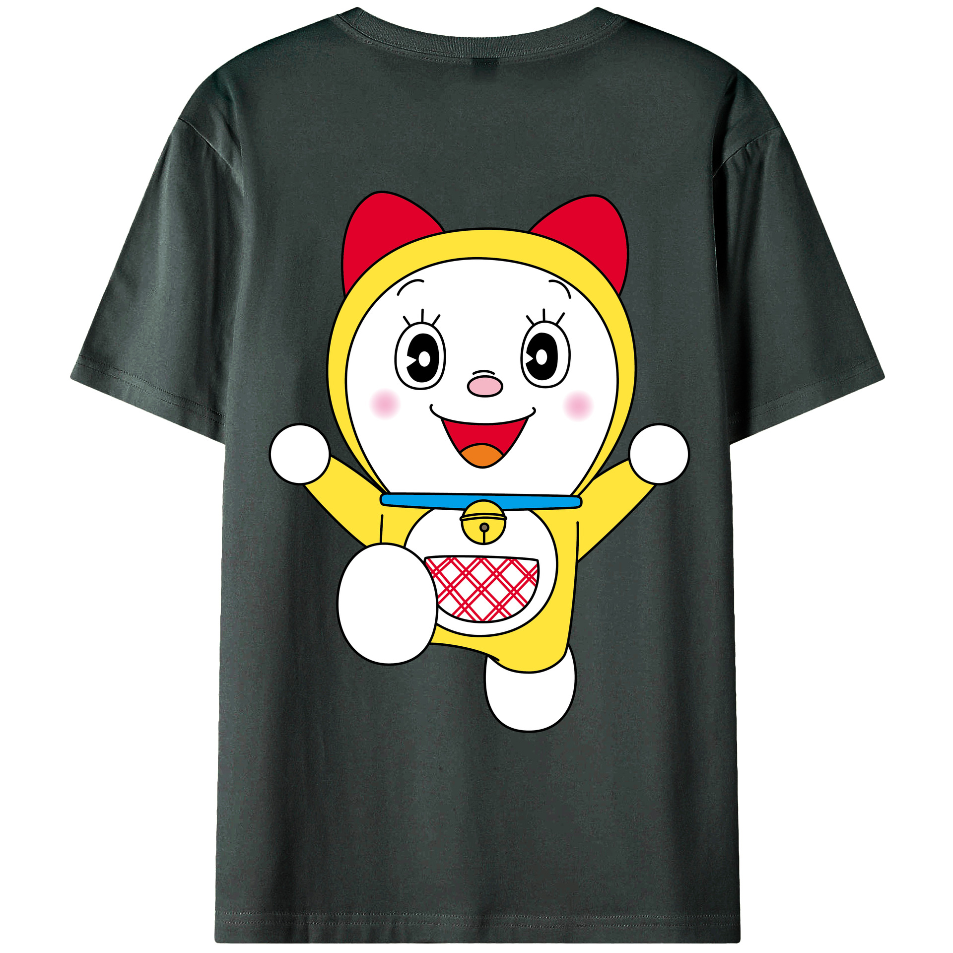 （画像用） ドラえもん ドラミ Doraemon Dorami 綿100％ メンズ半袖Tシャツ（バックプリント） 通気性